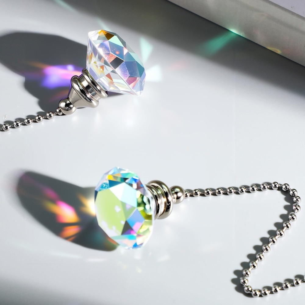 2 Pieces Light Pull Chain Extension Ceiling Fan Pull Chain Ornaments Decorati...