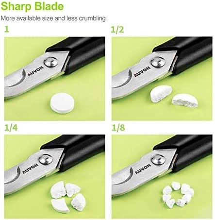 Scissors-Shaped Pill Cutter Sharp Blade