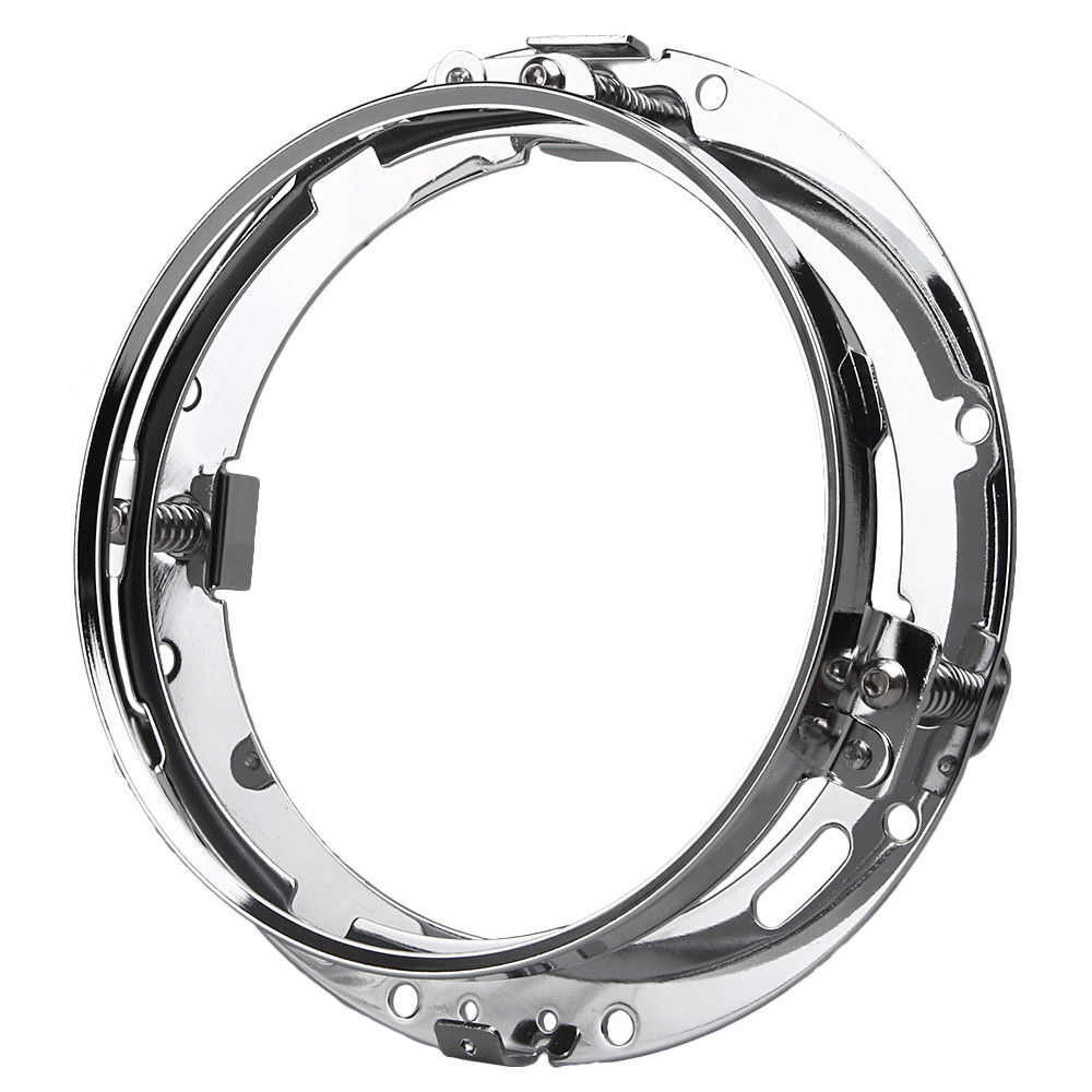 7inch Chrome Motorcycle Round LED Headlight Mounting Bracket Ring Holder Adapter