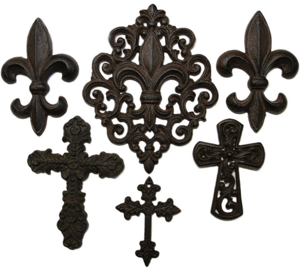 FOREST GLENN COLLCTION, Wall Decor, Fleur De Lis Plaques, Wall Crosses Com-01