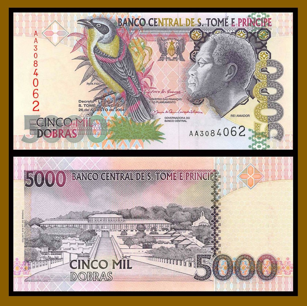 Saint Thomas & Prince 5000 Dobras, 2004 P-65 Unc