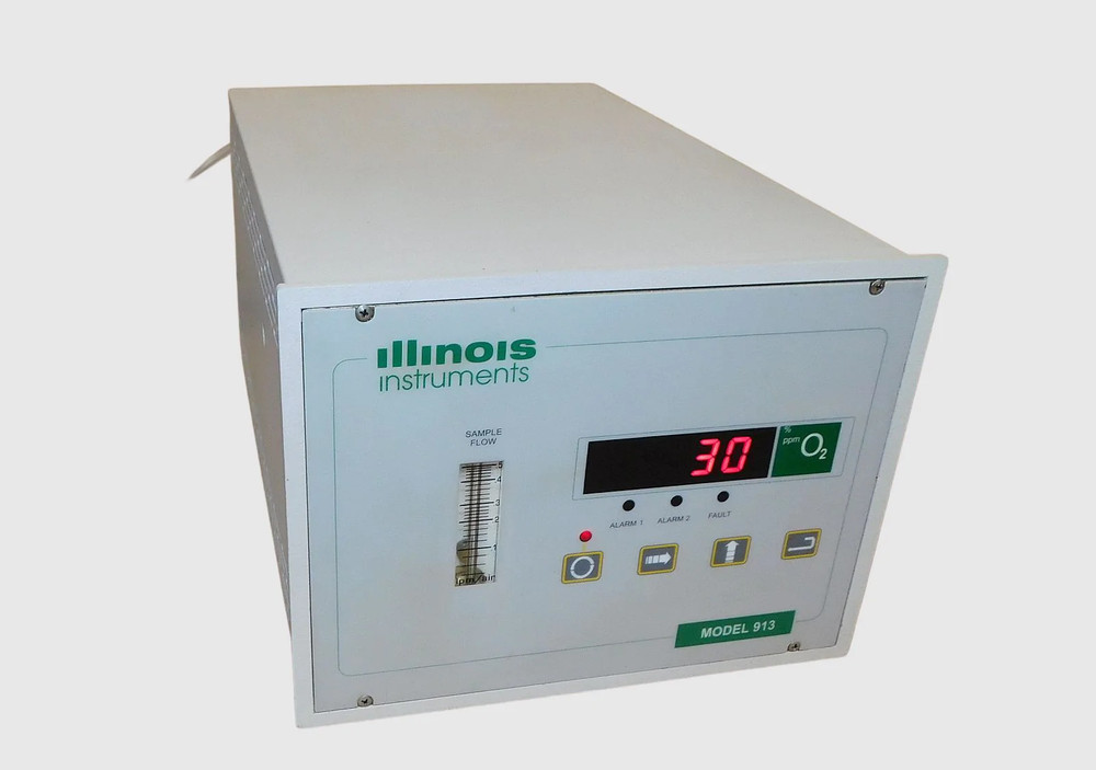 Illinois Instruments Model 913 O2 Process Oxygen Gas Analyzer Used
