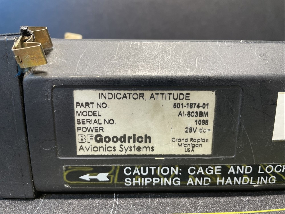 BF Goodrich Attitude Indicator AI-803BM-28V