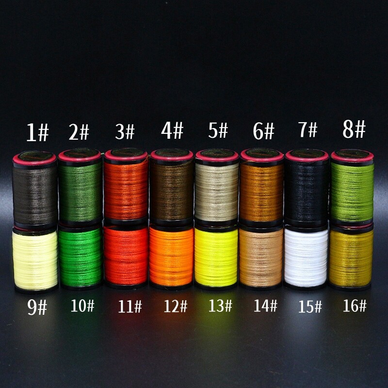 8pc/lot 6/0 Fly Tying Multi Filaments Thread 120D Polyester Fly Tying Materials
