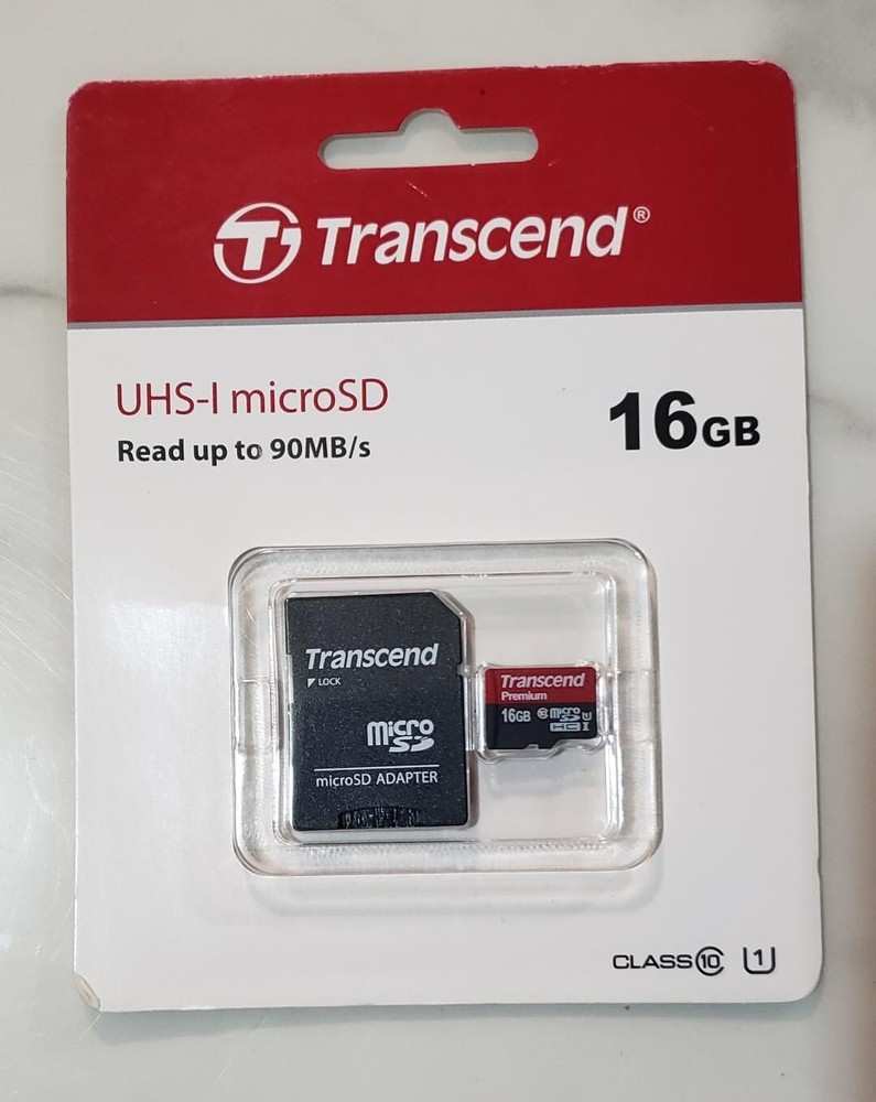 Transcend 16gb Micro SD Card 90MB/s