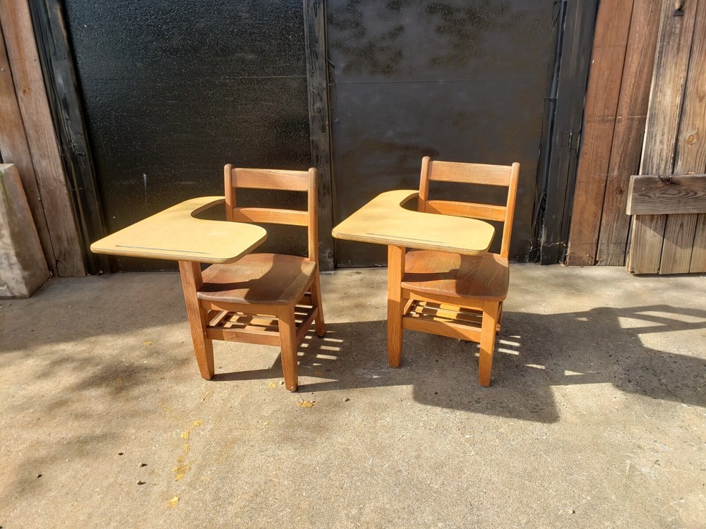 2 Vintage School Desks