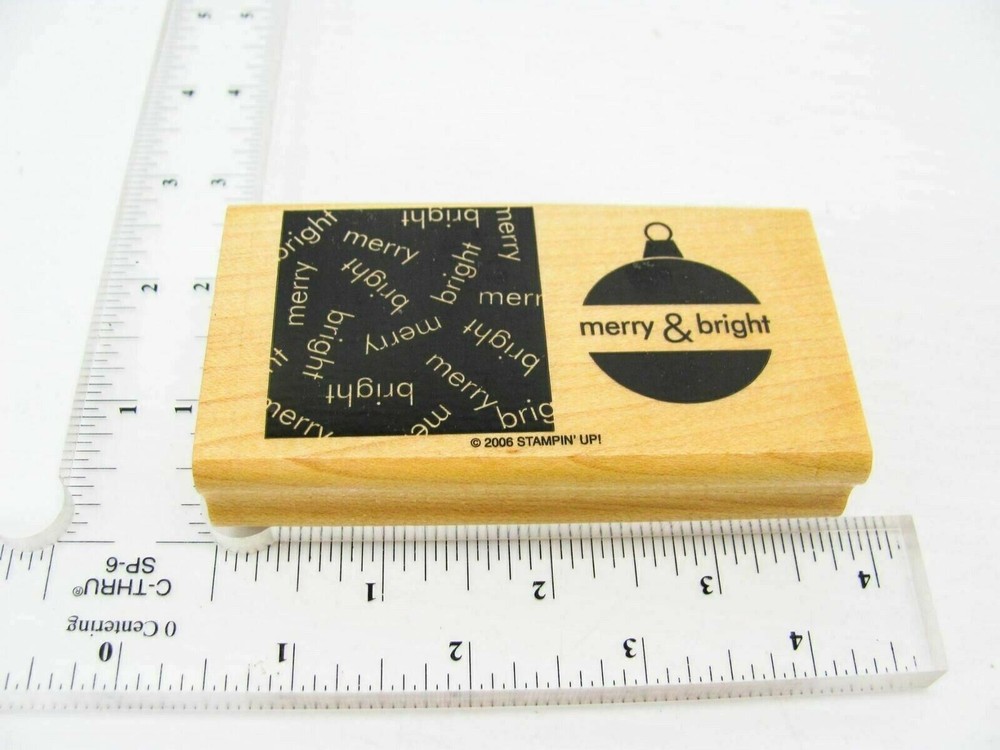 Merry And Bright Rubber Stamp - Stamp Set A445