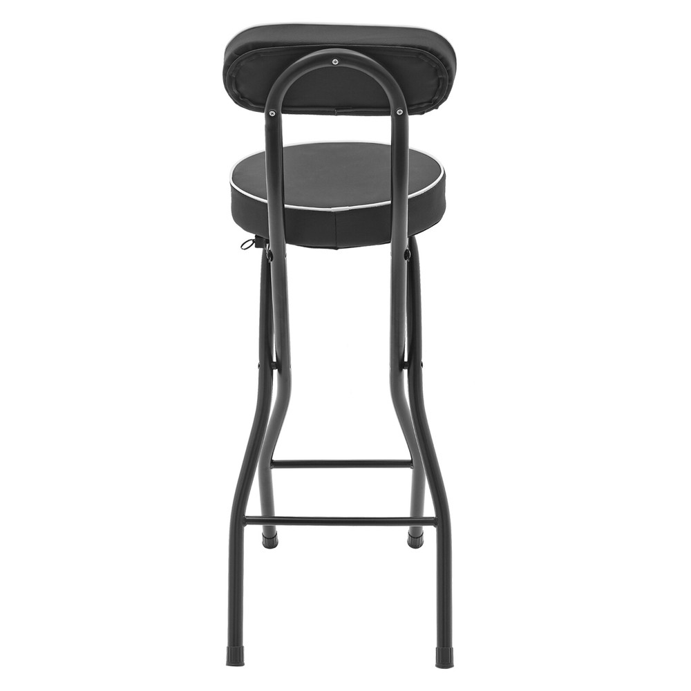 2PCS Bar Stool Portable Folding Stool Padded Folding High Chairs