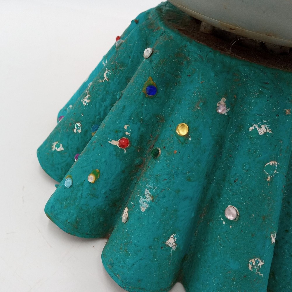 Robot Art Turquoise Planter OOAK Humanoid Assemblage Character Vintage