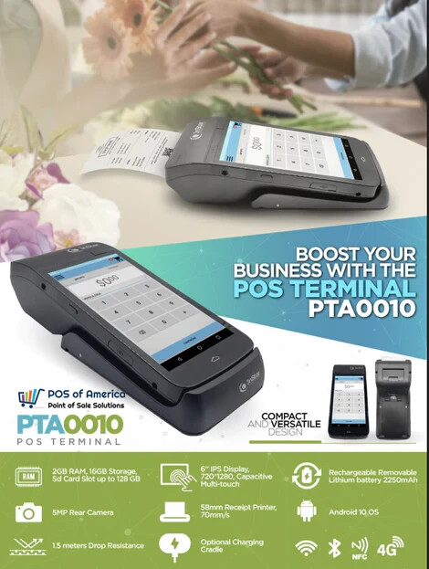 3nStar Android 6" POS System Terminal PTA0010-216 with printer