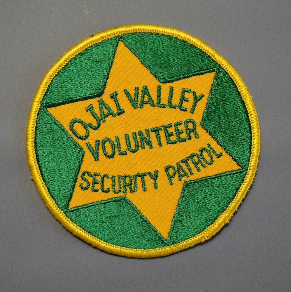 Ojai Valley California Volunteer Security Patrol Patch +++ Mint CA