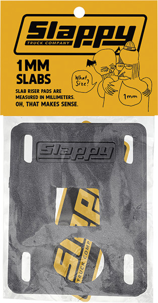 SLAPPY SLABS LOW RISERS SET 1MM BLACK 2PCS