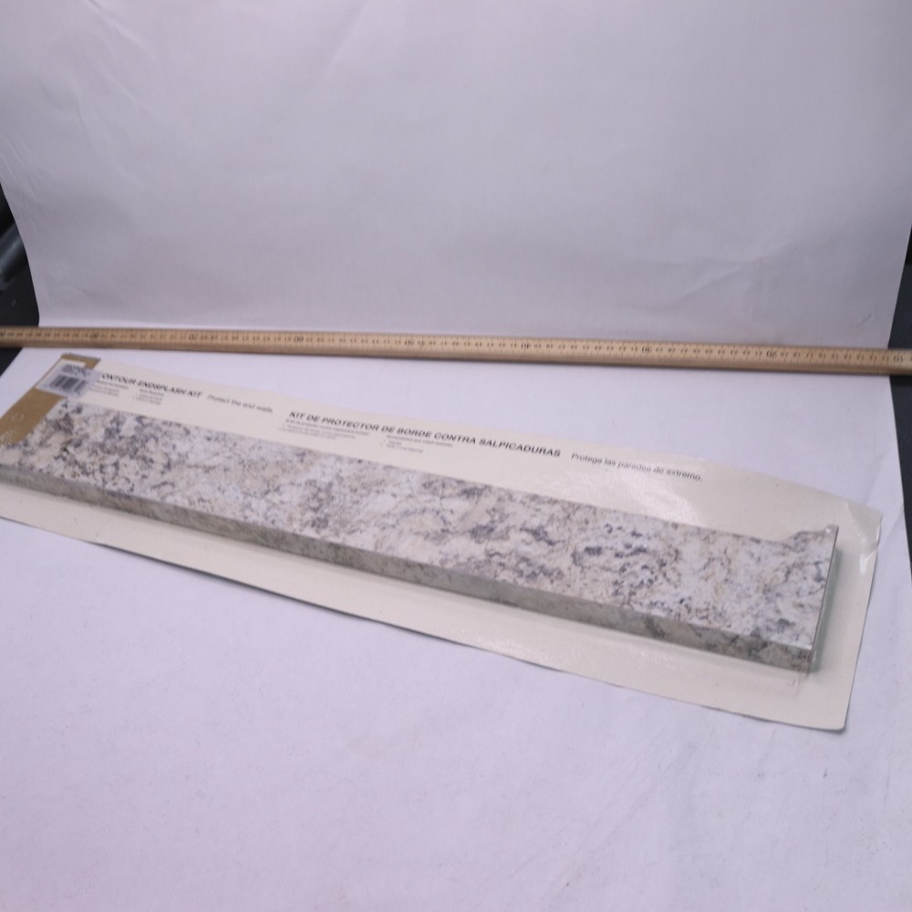 Hampton Bay Laminate Endsplash Kit w/ Integrated Backsplash Typhoon Ice