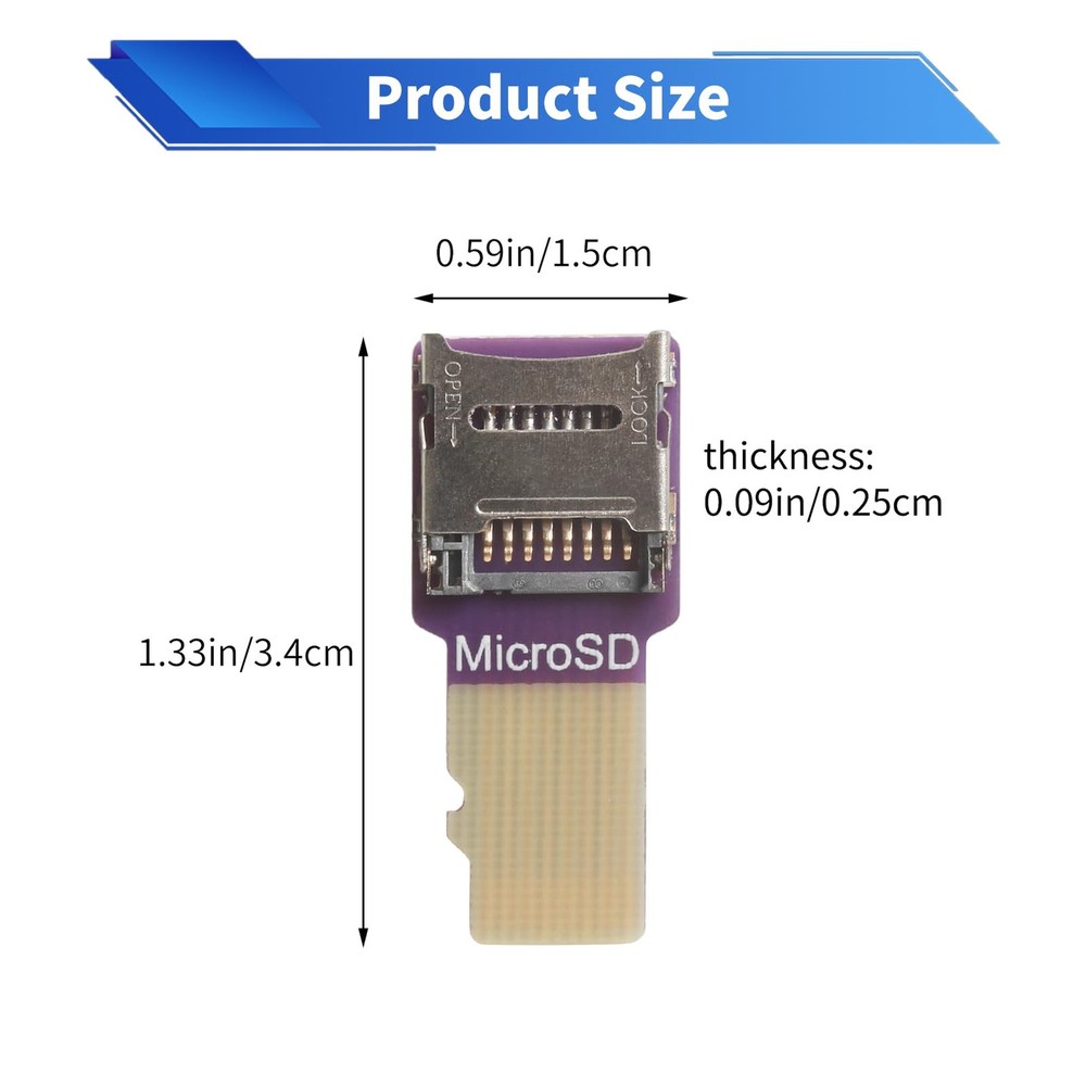 Micro SD Card Extension Board 3D Printer External Car purple