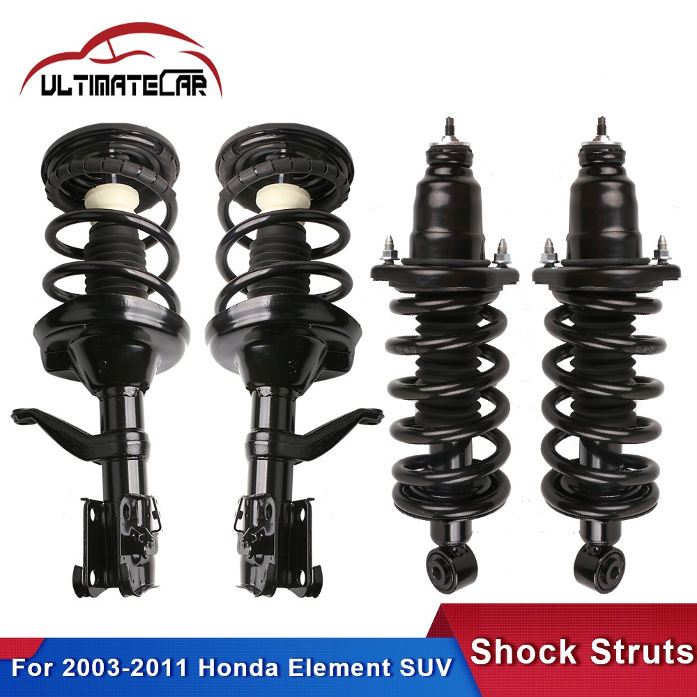 4Pcs Front+Rear Complete Shocks Struts Assembly For 2003-2011 Honda Element SUV