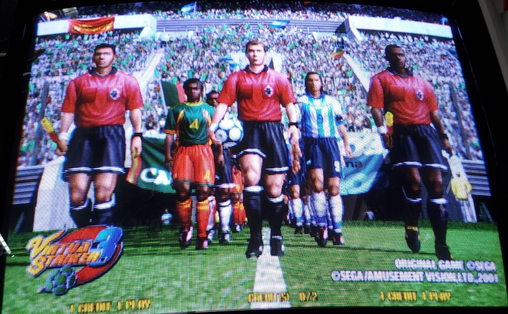 Virtua Striker 3 Soft Kit Arcade Video Game Sega Disk & chip key