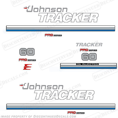 Fits Johnson 1981 Tracker 60hp Decal Kit - Blue