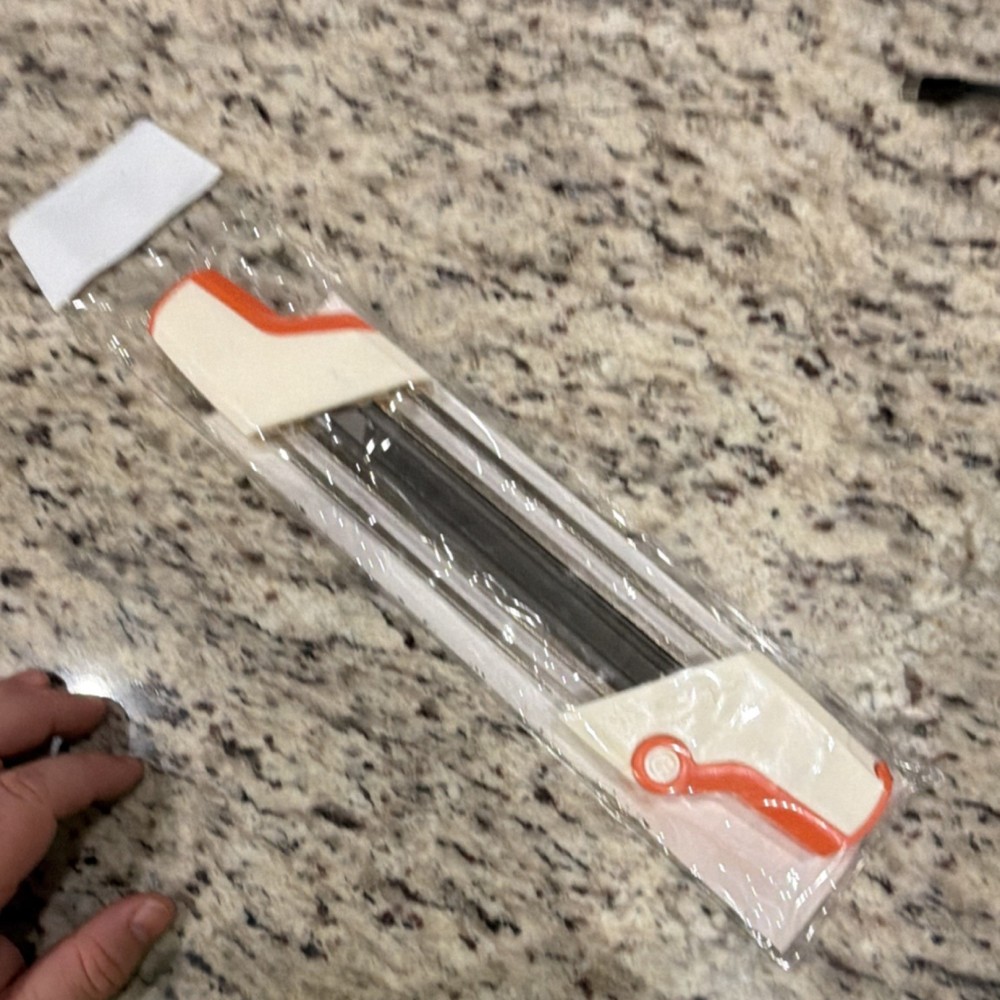Chainsaw File 200mm x 5mm Orange White Metal Plastic Handle
