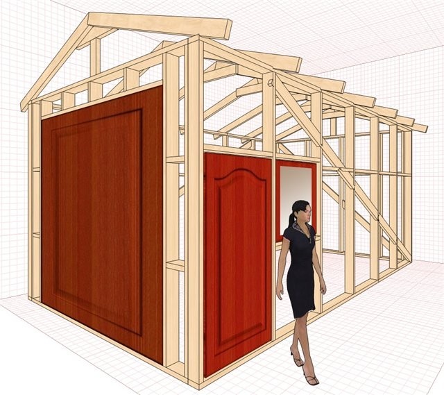 Construction Guide-Wood Frame Garage -DIY Construction Instructions-PDF-Plans