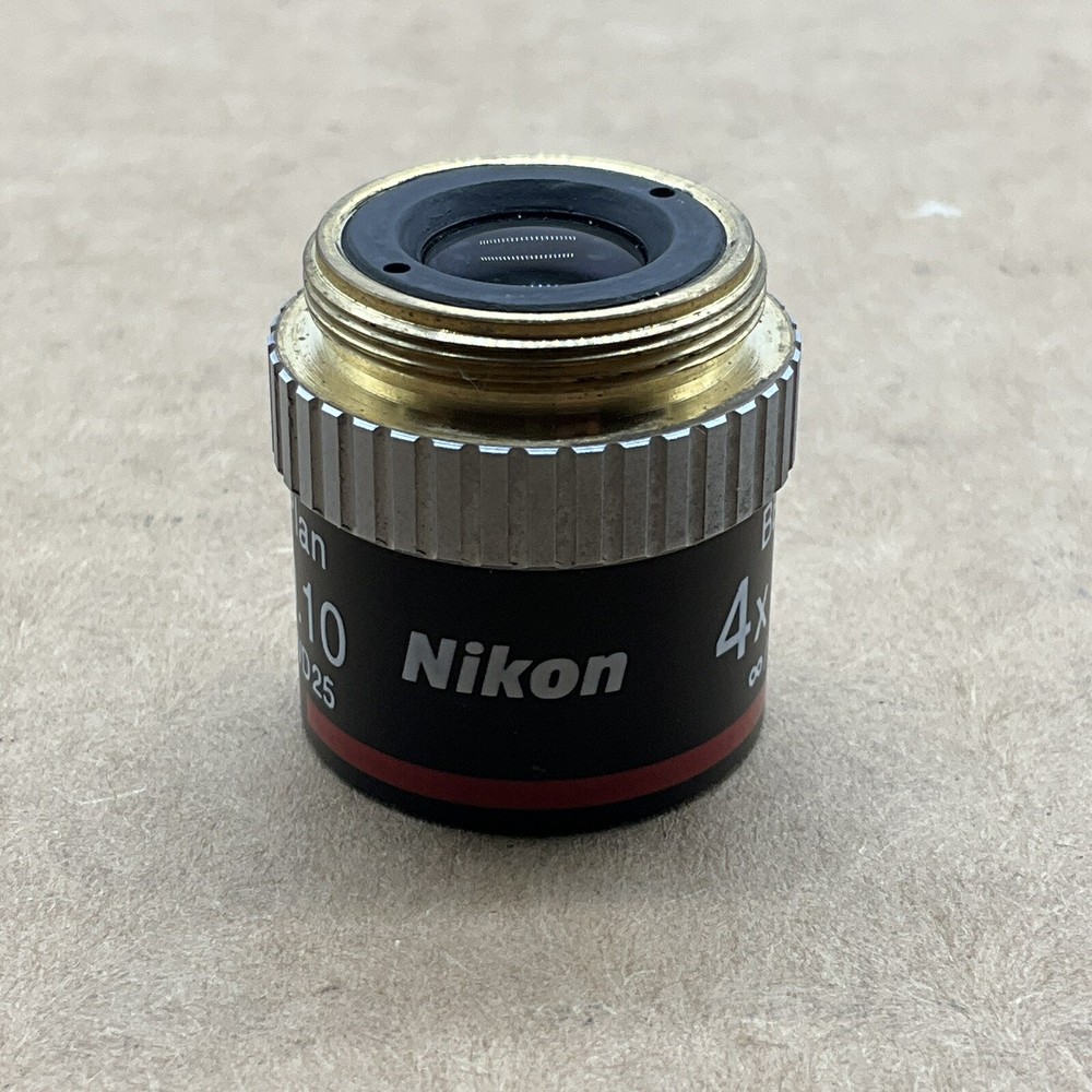 Nikon BE Plan 4x/0.10 ∞/- WD 25 Microscope Objective