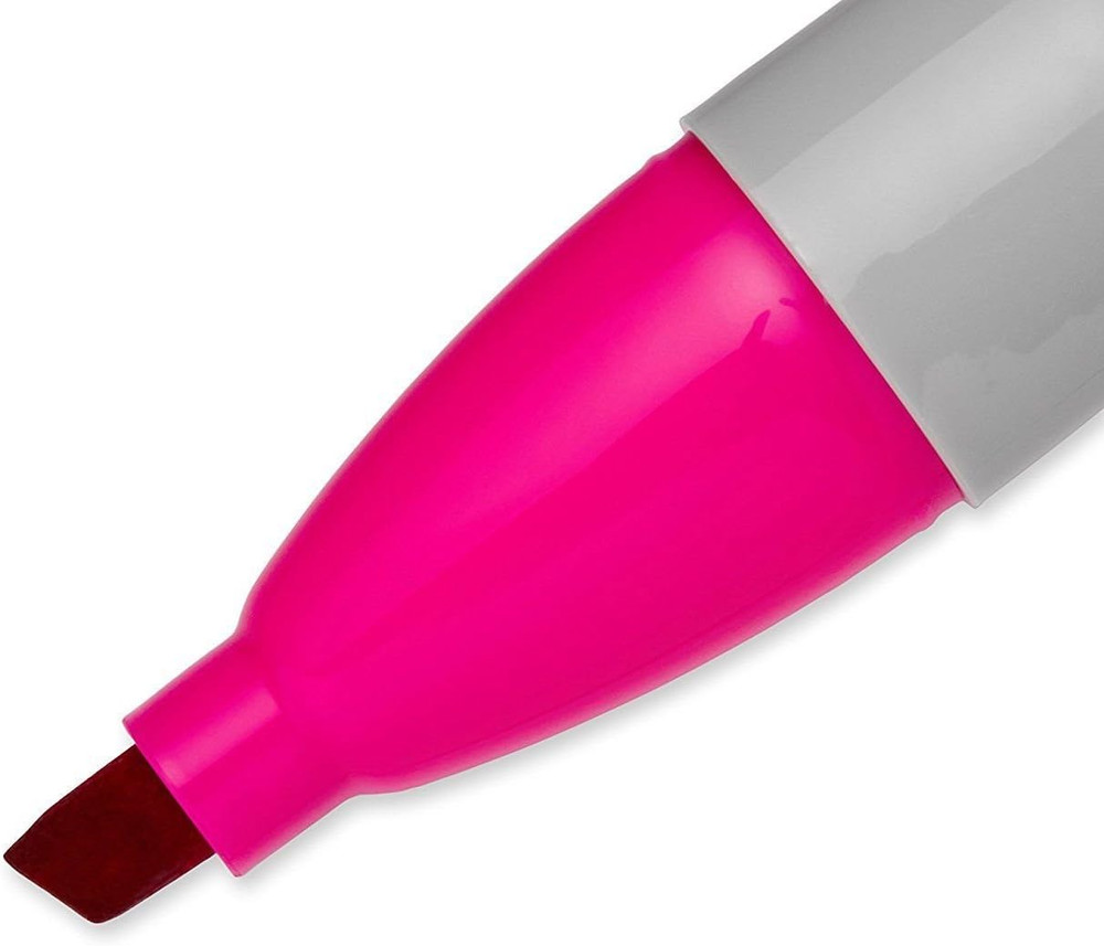 Permanent Marker, Chisel Tip, Magenta, Each