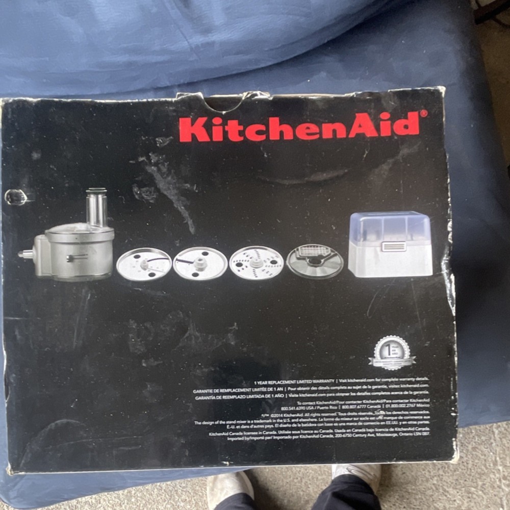 KitchenAid KSM2FPA Food Processor Attachment Silver for Stand Mixer, Dice Slice