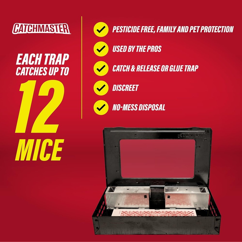 Catchmaster Pro Series Multi-Catch Mouse Trap Includes Replaceable Glue Board