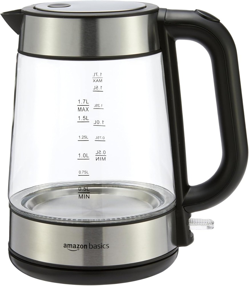 Stylish Black & Silver Electric Kettle with Rapid Boil & Cool Touch Handle