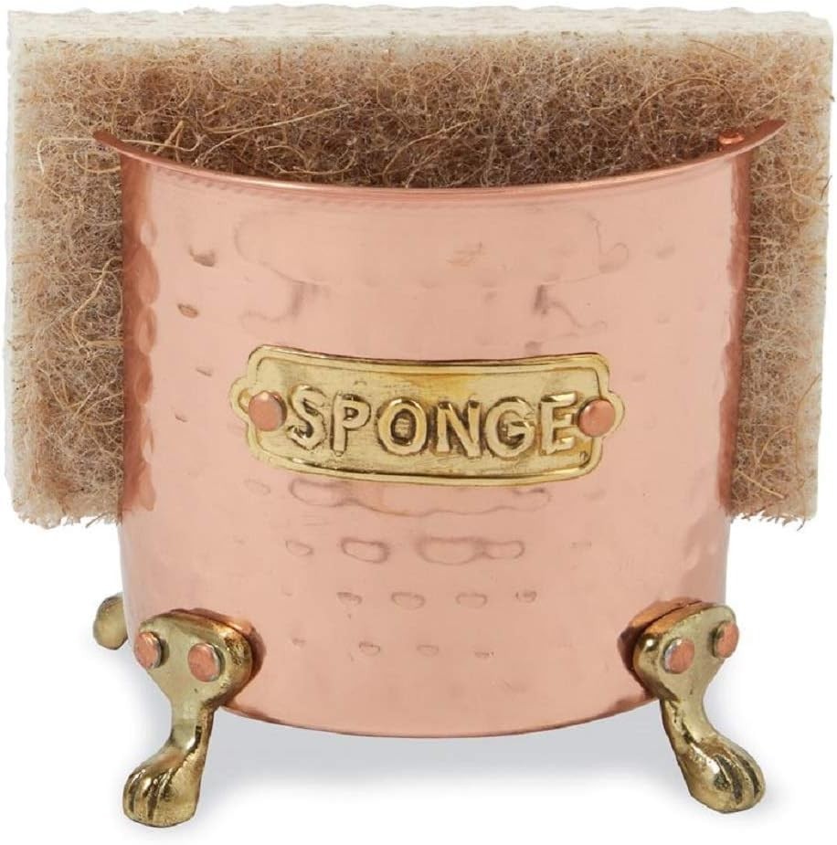 Kitchen Sponge Holder Caddy, Copper