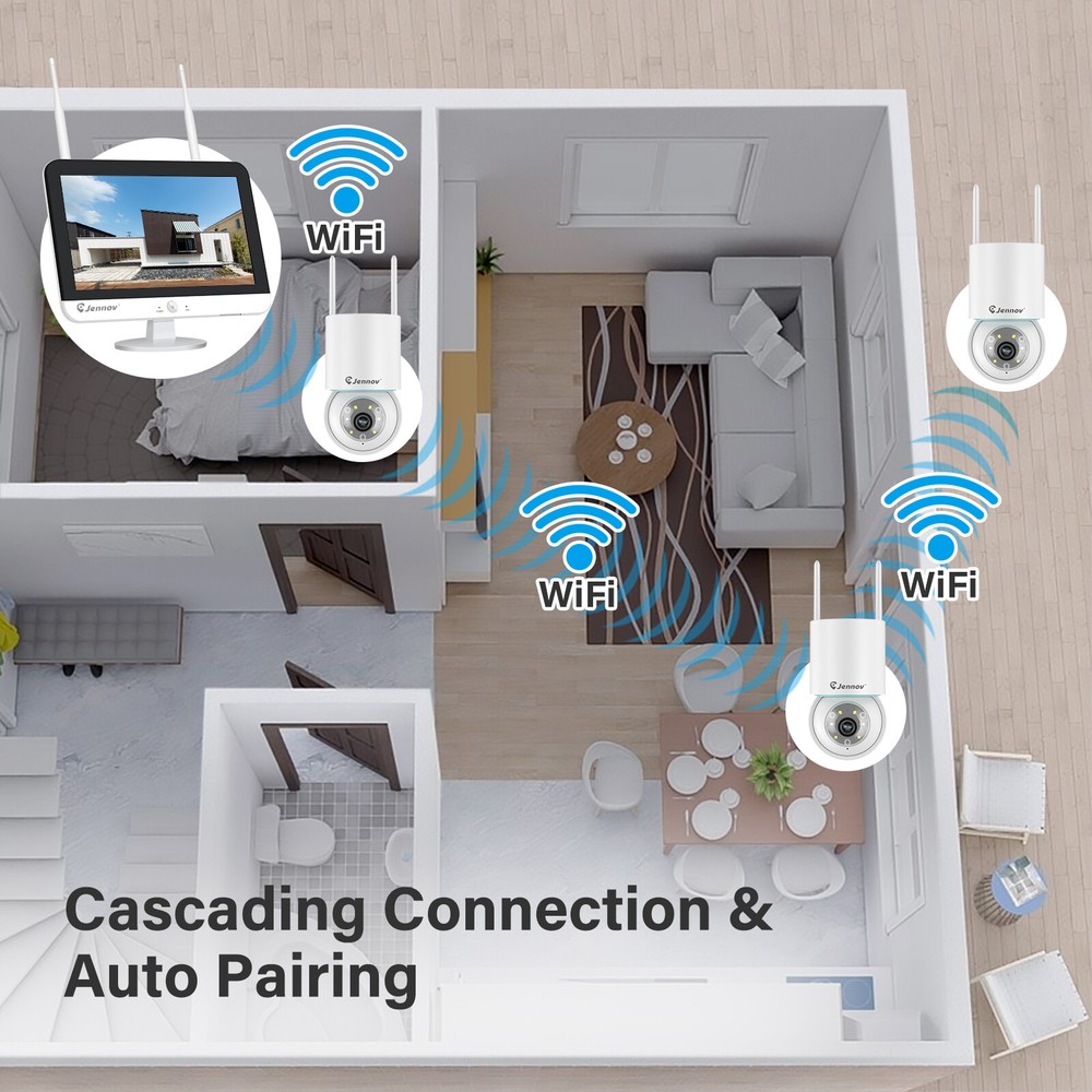 Wireless Surveillance Camera System Night Vision Plug-in Camera 10CH 5MP Record