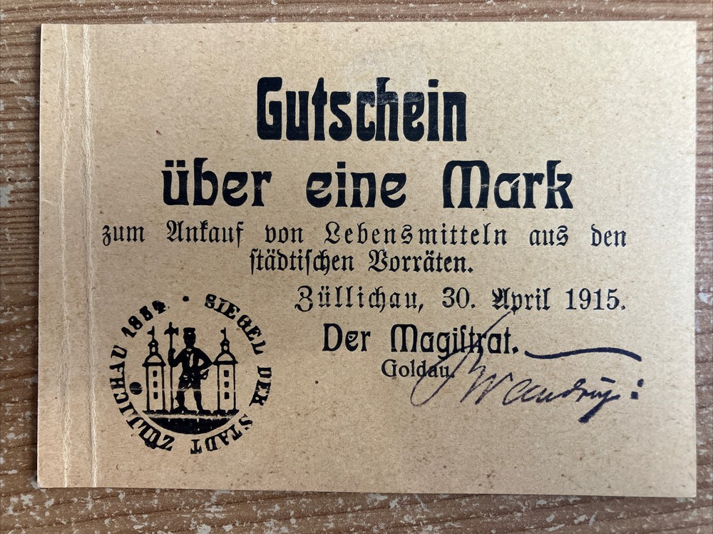 Germany Emergency Notgeld / Banknote. 1 Mark. Dated 1915