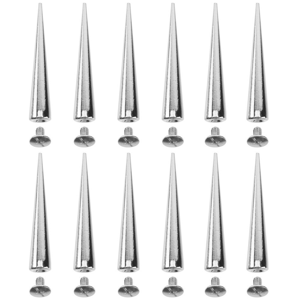 10pcs Punk Large Spikes Metal Rivets DIY Silver Cone Studs DIY Cone Studs