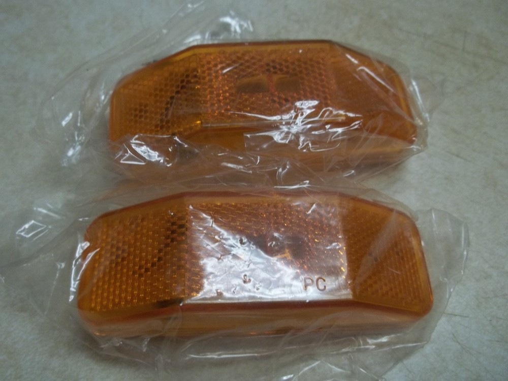 (2) AMBER Light LED 2 super diode 1 x 4 surface mount Clearance marker trailer