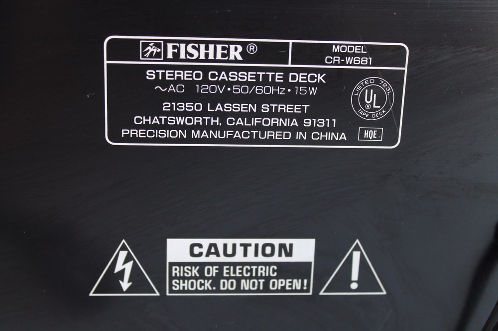 Fisher Stereo Double Cassette Deck Sequential Play With Synchro Dubbing CRW681