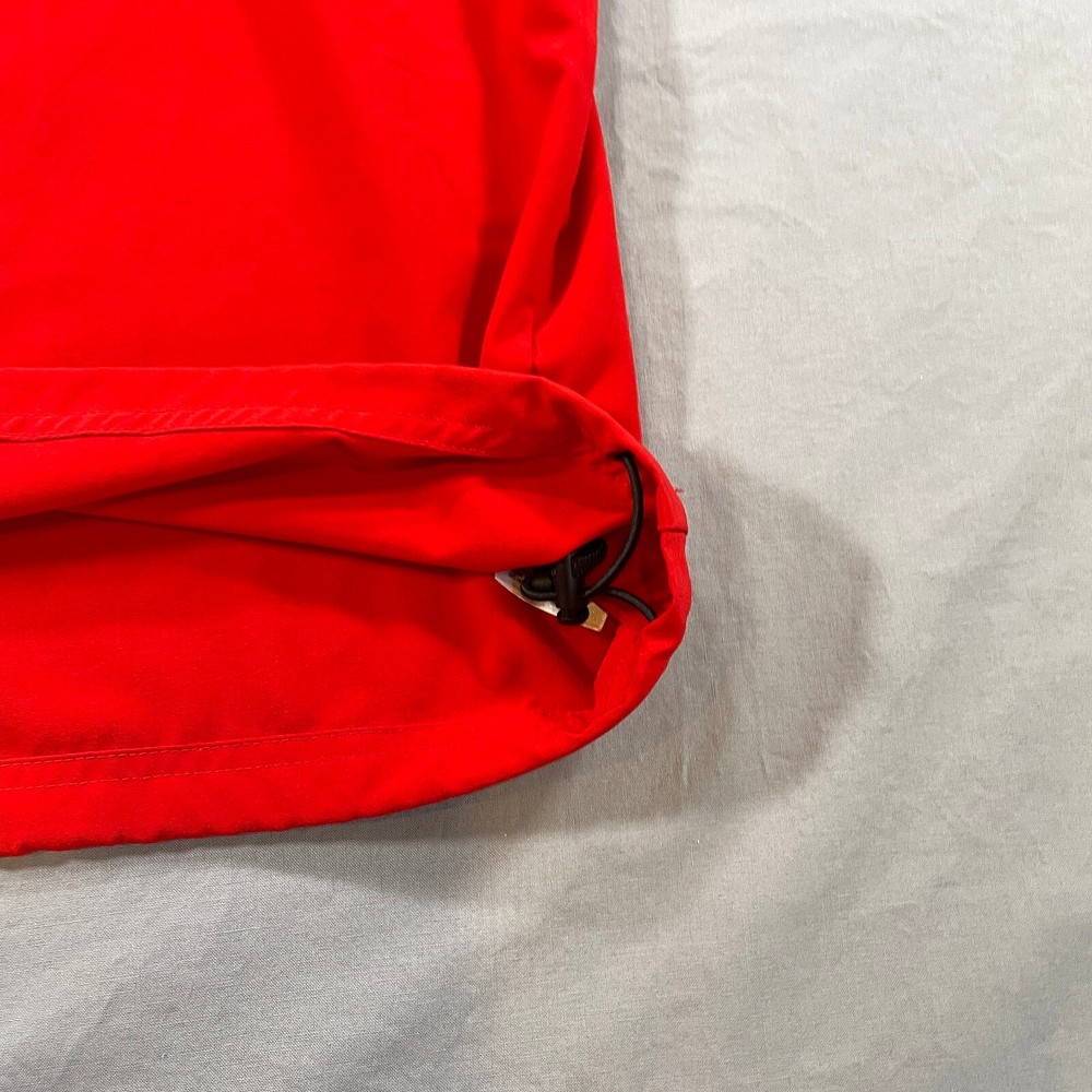 Adidas Golf Windbreaker Vented 1/4 Zip Pullover Mens S Red Adjustable