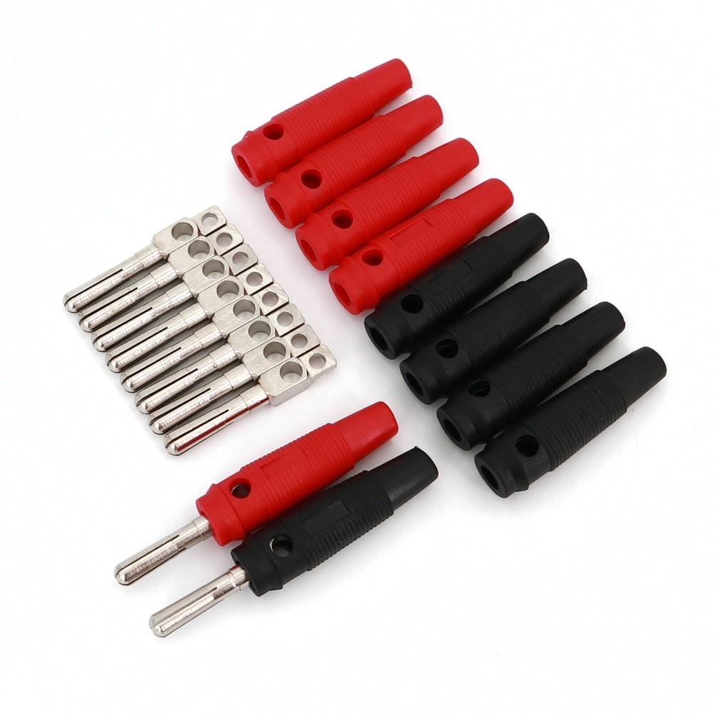 10Pcs 4mm Male High Current 32A Side Stackable Solder Type Banana Plug Connector