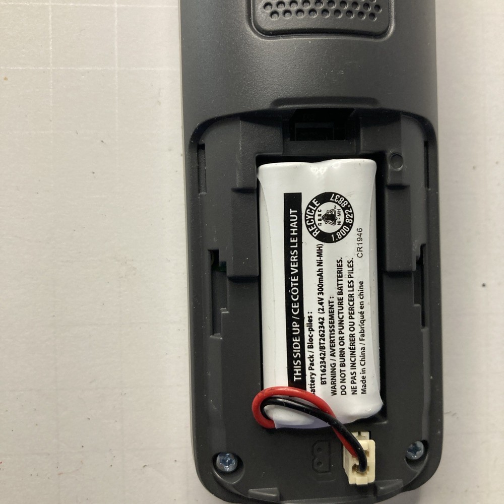 AT&T EL52219 Extension Replacement White Silver Handset w/Battery Tested