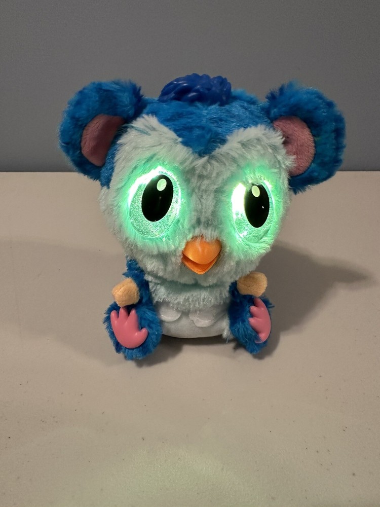 Hatchimals Interactive Hatchibabies Blue Owl 6 Tested Working Large Sparkle Eyes