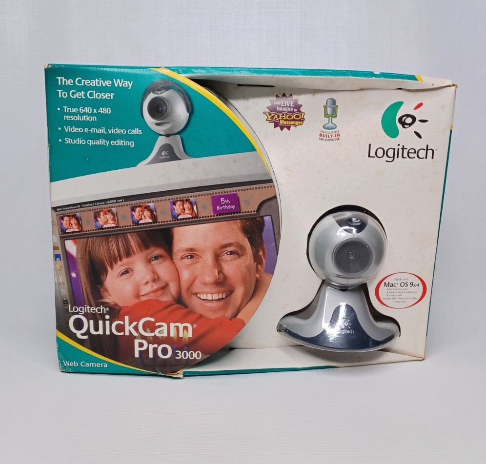 Logitech QuickCam Pro 3000 Web Cam Vintage Unopened