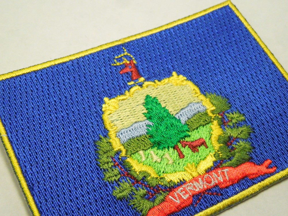 Vermont State Flag Seal Embroidered Iron On Patch