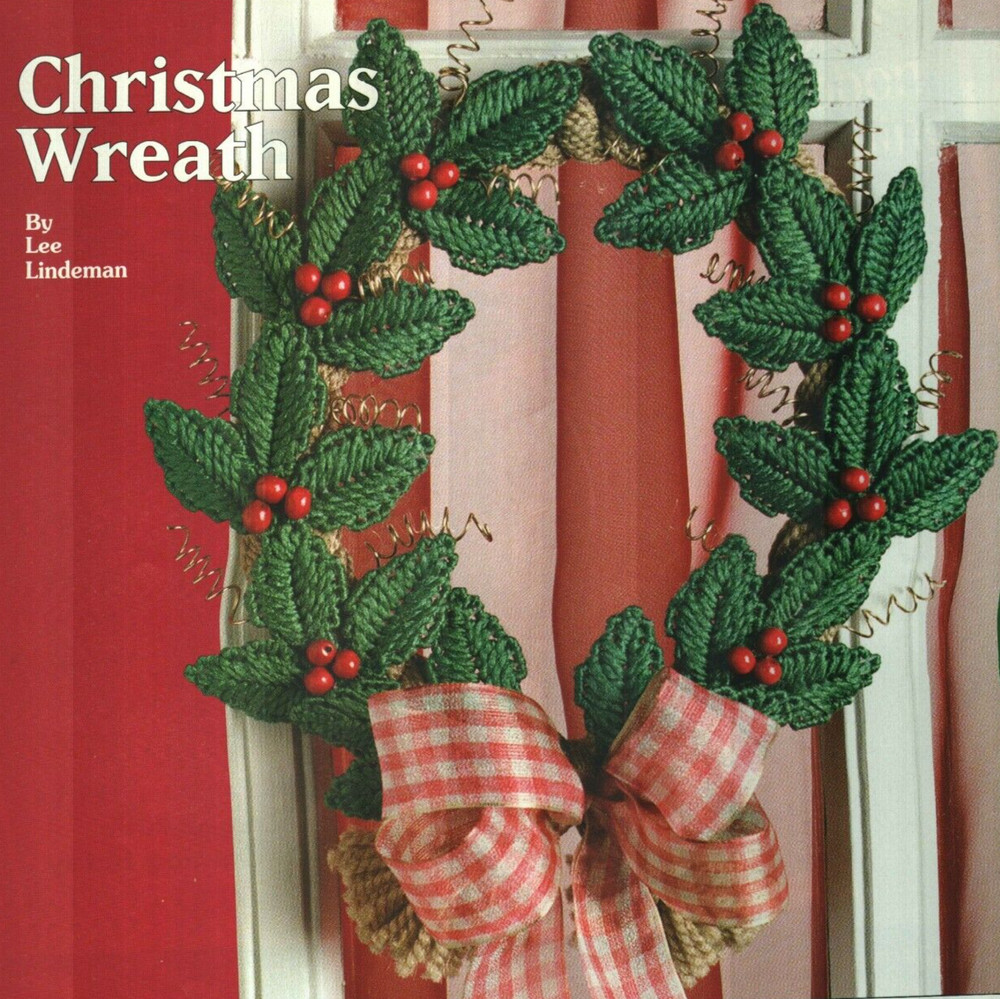 CHRISTMAS WREATH PLASTIC CANVAS PATTERN INSTRUCTIONS