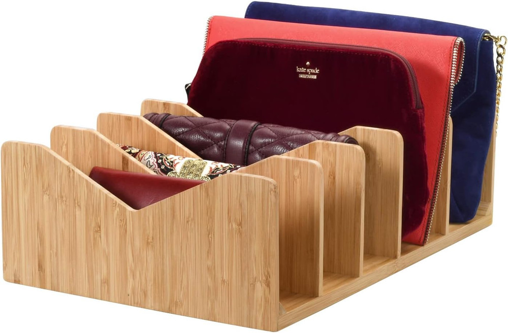 Bamboo 5 Slot Divider Organizer 2 Pack Combo