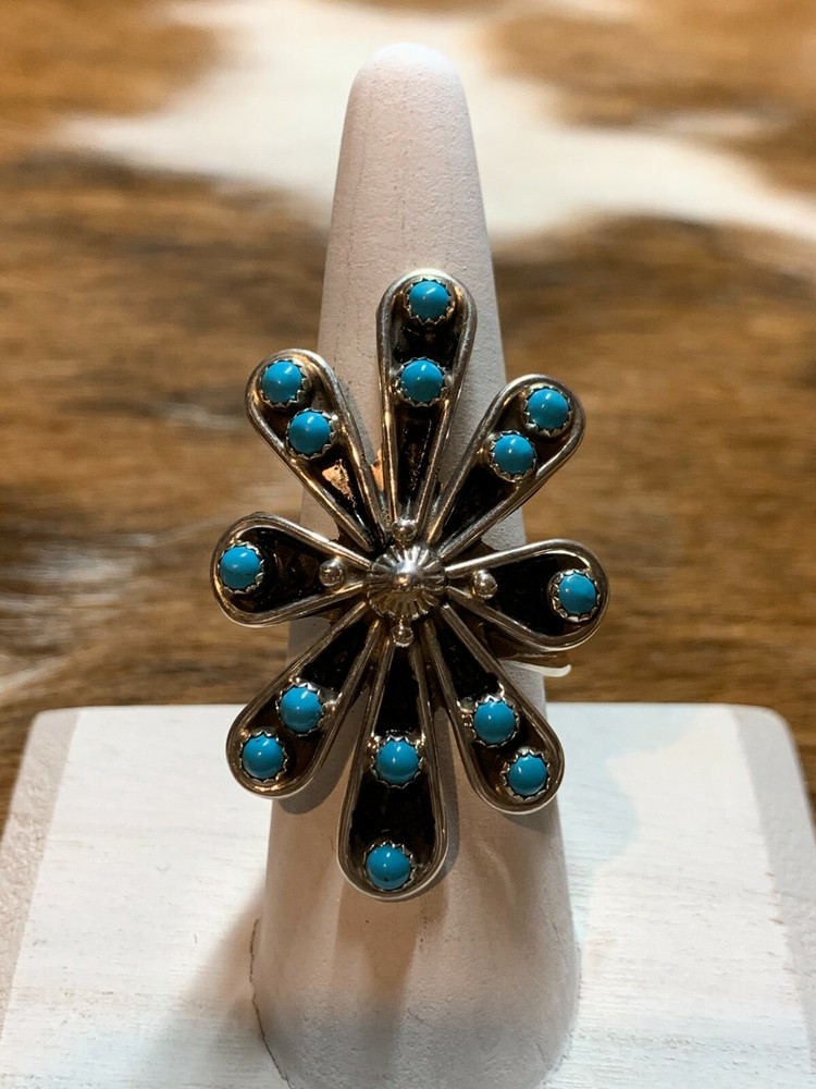 TURQUOISE ~ STERLING SILVER ~ RING (Adj.)
