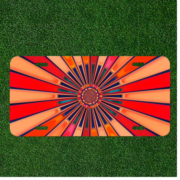 Custom Personalized License Plate Auto Tag With Colorful Design Art NEW