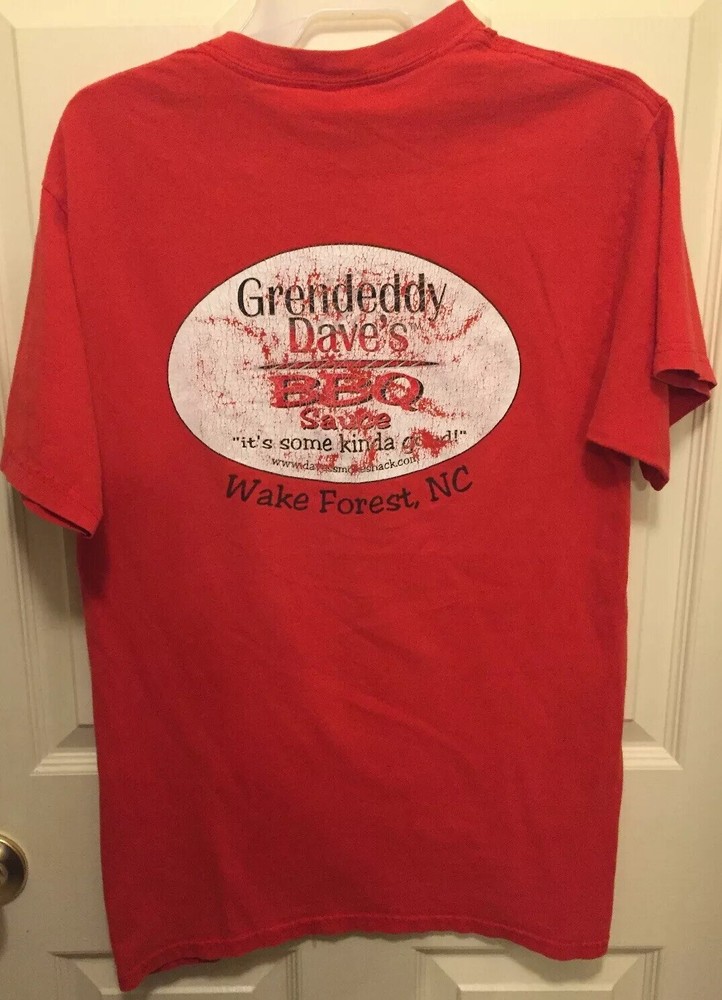 Grendeddy Dave’s BBQ sauce Red Tshirt Sz M