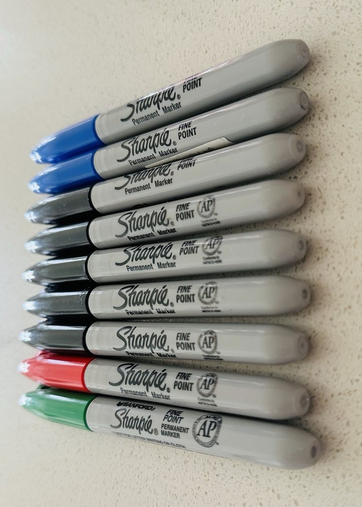 SHARPIE Permanent Markers, Fine Point, Assorted Colors, 9- Pack