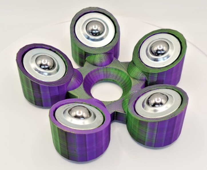 Bowling Ball Spinner Cup - Purple and Green