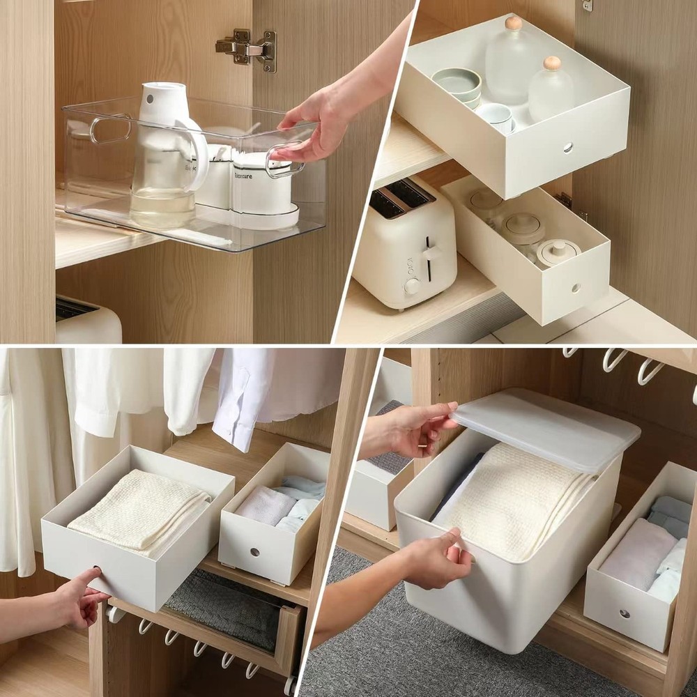 8 PCS Pull Out Rail for Baskets or Bins.Storage and Organization Accessories ...