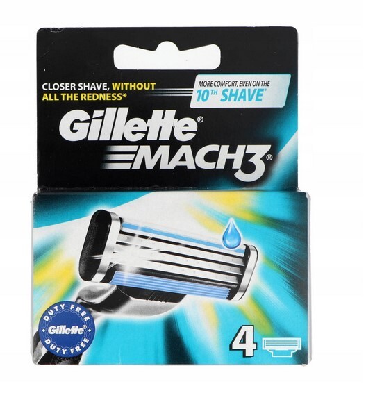 Gillette Mach3 Razor Handle + 5 Mach 3 Razor Cartridge Refills