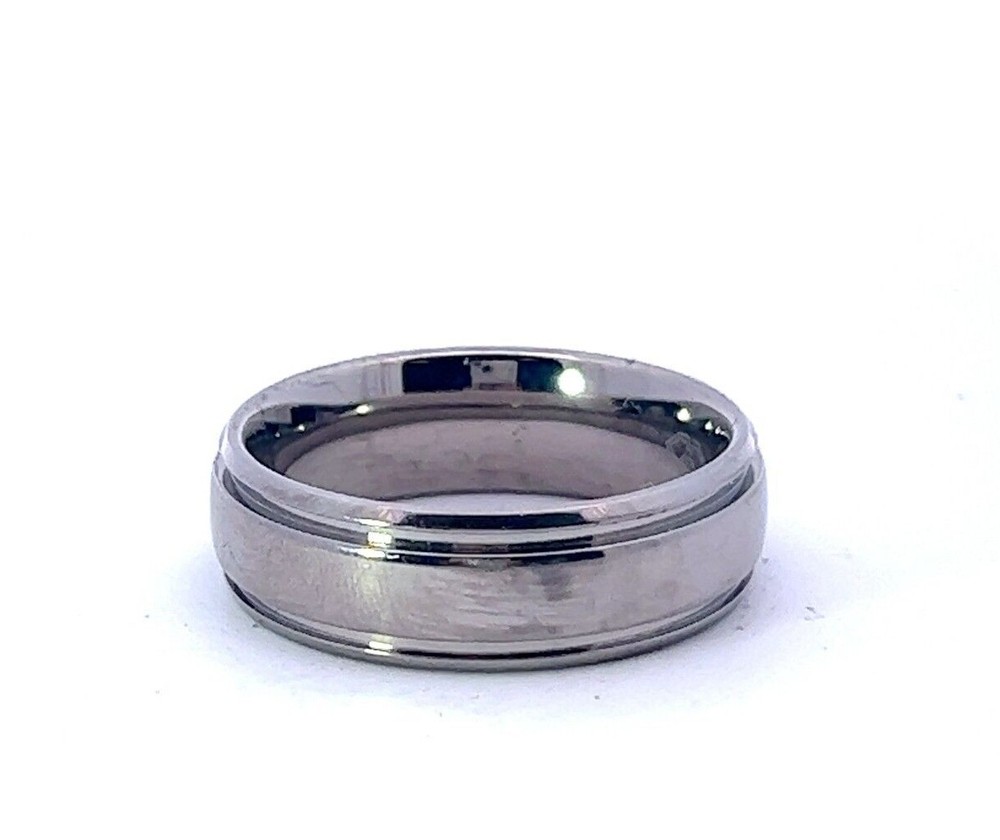Titanium 7.5mm Step Edge Band Ring